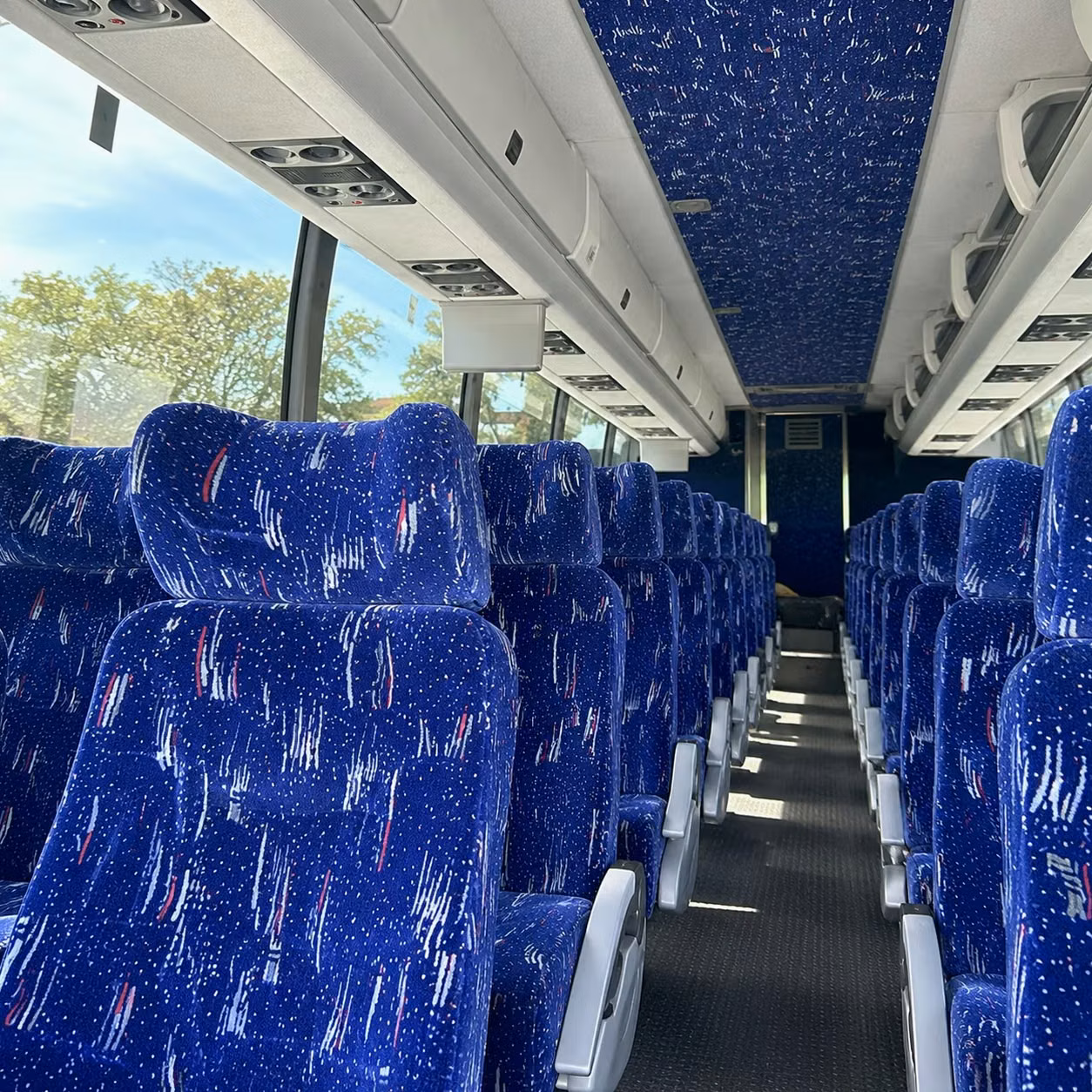 beaumont charter bus rental interior